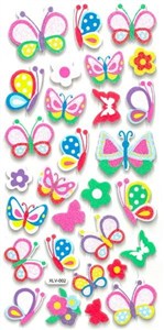 Picture of Naklejki piankowe brokatowe Motyle 29szt