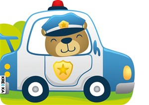 Obrazek Wóz policyjny. Pojazdy dla maluchów. Kolorowanka