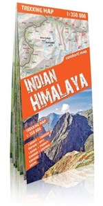 Obrazek Himalaje Indyjskie (Indian Himalaya) laminowana mapa trekkingowa 1:350 000