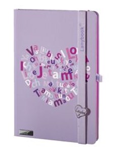 Picture of Notes A6 Lanybook Lovestruck w kratkę liliowy