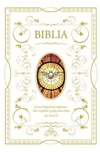 Picture of Biblia domowa z białą obwolutą - wizerunek Ducha Świętego