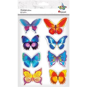 Obrazek Naklejki żelowe motyle 8szt.