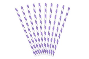 Picture of Słomki papierowe liliowy 19,5cm 10szt