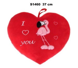 Obrazek Poduszka Serce flamingo 37cm