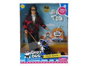 Obrazek Lalka Kevin z z psem szczekającym