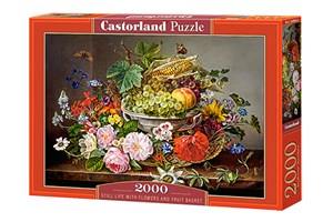 Picture of Puzzle Still Life with Flowers and Fruit Basket 2000