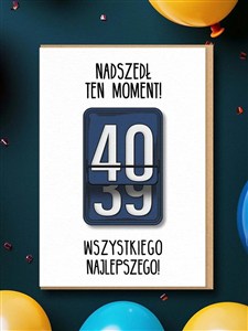 Obrazek Karnet Urodziny 40