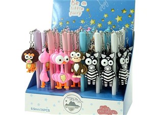 Picture of Długopis żelowy zwierzęta (36szt)