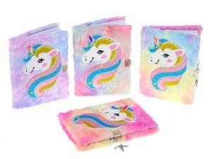 Obrazek Pamiętnik A5 w okładce pluszowej na kłódkę