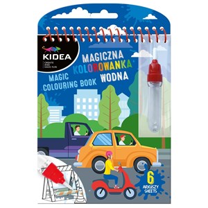 Picture of Magiczna wielorazowa kolorowanka wodna Kidea Pojazdy
