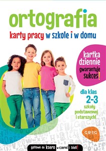 Picture of Ortografia Klasa 2-3 Karty pracy w szkole i w domu