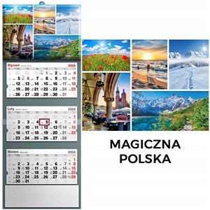 Picture of Kalendarz 2026 trójdzielny magiczna Polska