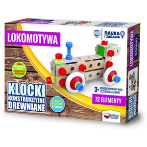 Picture of Klocki konstrukcyjne drewniane 72 lokomotywa 7644