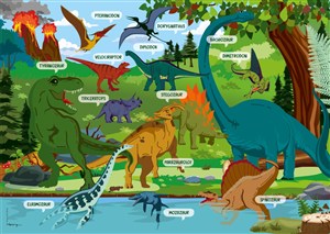 Obrazek Podkładka Dinozaury