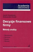 Polska książka : Decyzje fi... - Jacek Kowlczyk, Aleksander Kusak