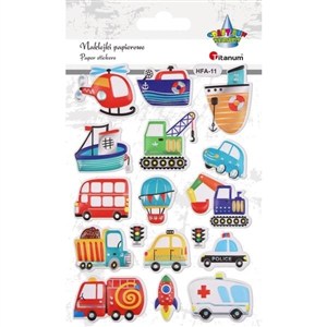 Obrazek Naklejki wypukłe pojazdy użytkowe mix 17szt.