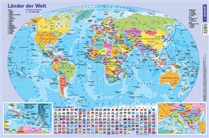 Obrazek Podkładka na biurko Mapa Świat polityczna/LÄNDER DER WELT SCHREIBTISCHUNTERLAGE