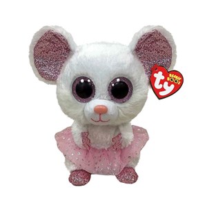 Obrazek Beanie Boos Nina - Biała ballerina mysz 24cm