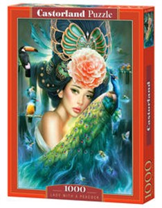 Obrazek Puzzle Lady with a Peacock 1000