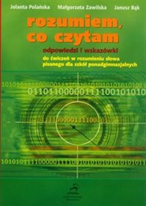 Picture of Rozumiem, co czytam odpowiedzi i wskazówki do ćwiczeń w rozumieniu słowa pisanego dla szkół ponadgimnazjalnych