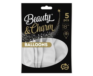 Obrazek Balony Beauty&Charm pastelowe białe 5szt