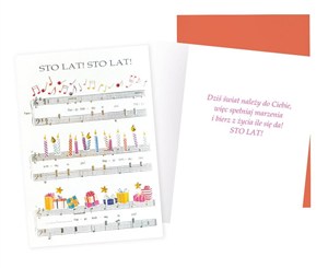 Obrazek Karnet B6 Urodziny (nuty)