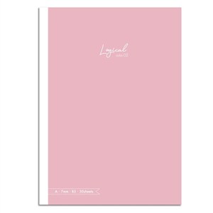 Obrazek Notatnik z naklejkami B5 linia 7mm różowy
