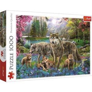 Obrazek Puzzle Wilcza rodzina 1000