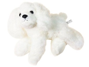 Obrazek Pies pluszowy biały 25x24cm