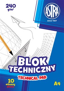 Picture of Blok techniczny A4/10K 240g 1szt ASTRA