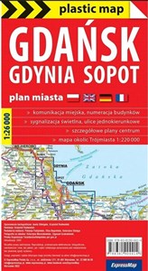 Obrazek Gdańsk Gdynia Sopot foliowany plan miasta 1:26 000