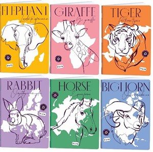 Obrazek Zeszyt A4/60K kratka Animals (10szt) MAR MAR