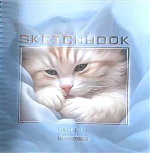 Obrazek Szkicownik 200x200/40K gładki Kotek FRESH