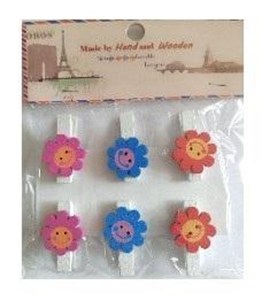 Obrazek Klamerki ozdobne kwiaty