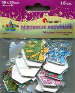 Obrazek Dekoracje drewniane 15 sztuk