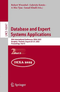 Obrazek DATABASE AND EXPERT SYSTEMS APPLICATIONS