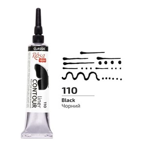 Obrazek Farba aktylowa konturowa universal black 20ml