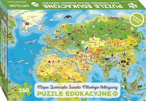 Picture of Mapa Zwierzęta Świata Młodego Odkrywcy Puzzle edukacyjne