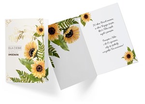 Picture of Karnet B6 PR-245 Imieniny słoneczniki