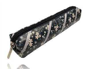 Picture of Piórnik mini prostokąt Kwiatki granatowe PPM-18