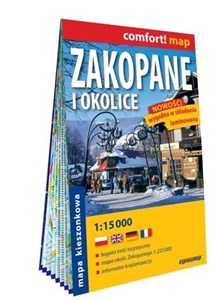 Obrazek Zakopane i okolice; kieszonkowy laminowany plan miasta 1:15 000