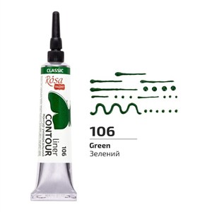 Obrazek Farba aktylowa konturowa universal green 20ml