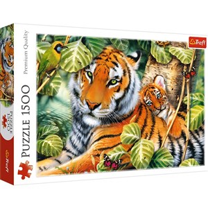 Obrazek Puzzle Dwa tygrysy 1500