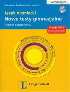 Obrazek Nowe testy gimnazjalne Język niemiecki z płytą CD gimnazjum Poziom podstawowy