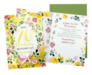 Obrazek Karnet B6 Urodziny 70 (kwiaty)
