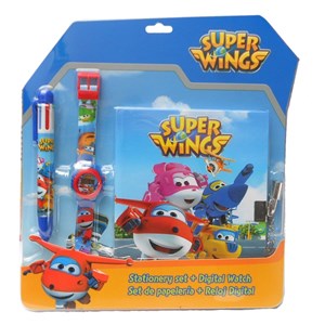 Picture of Zestaw zegark cyfrowy długopis pamiętnik Super Wings WI17008