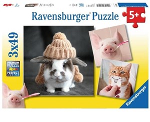 Picture of Puzzle 3x49 Śmieszne portrety zwierząt