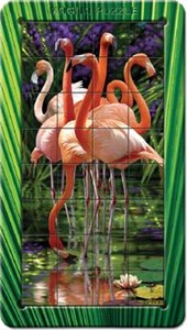 Obrazek Puzzle Flamingi 3D 32 elementy