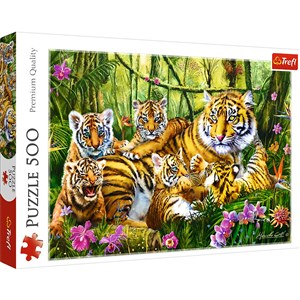Picture of Puzzle Rodzina tygrysów 500