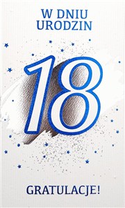 Obrazek Karnet Urodziny Osiemnastka